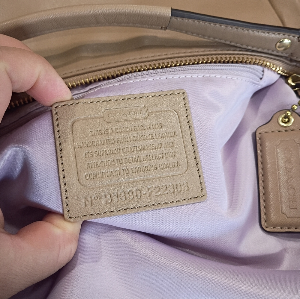 Coach Kirsten tan med leather shoulder bag - Picture 5 of 17